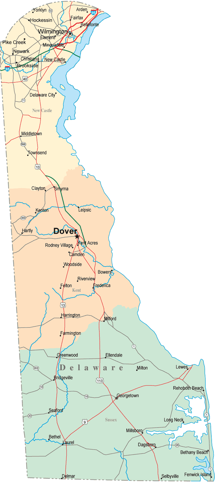 map of delaware 1 Map of Delaware