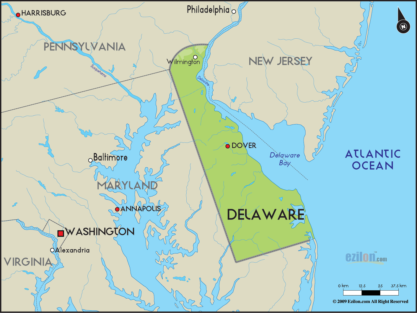 map of delaware 5 Map of Delaware