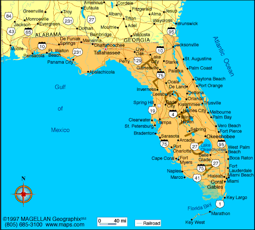 map of florida 7 Map of Florida