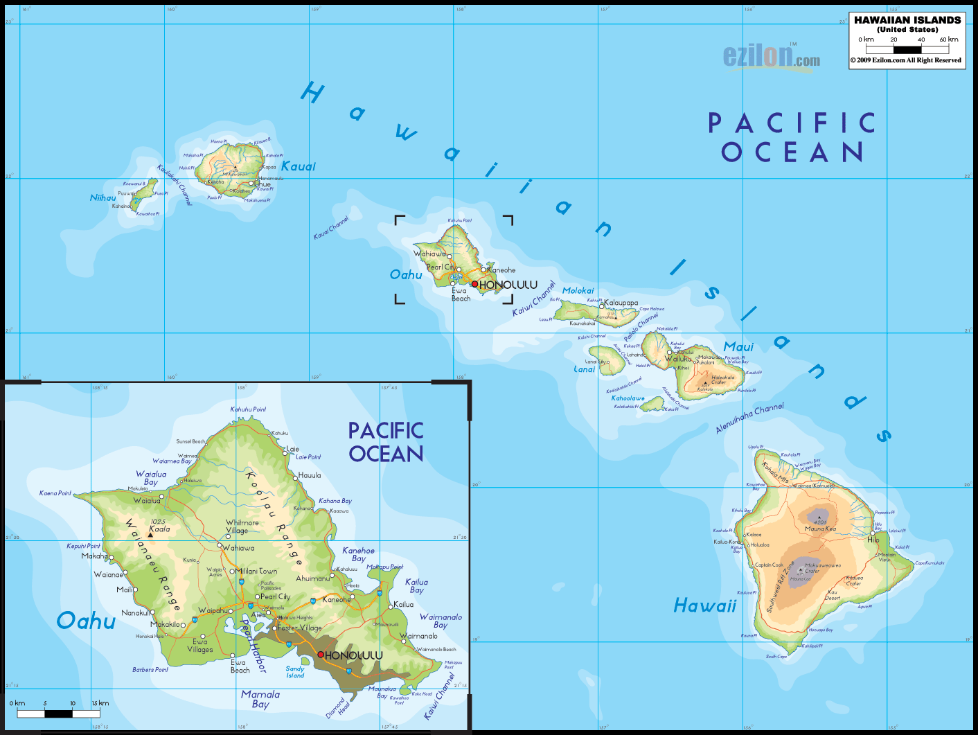 map of hawaii 0 Map of Hawaii