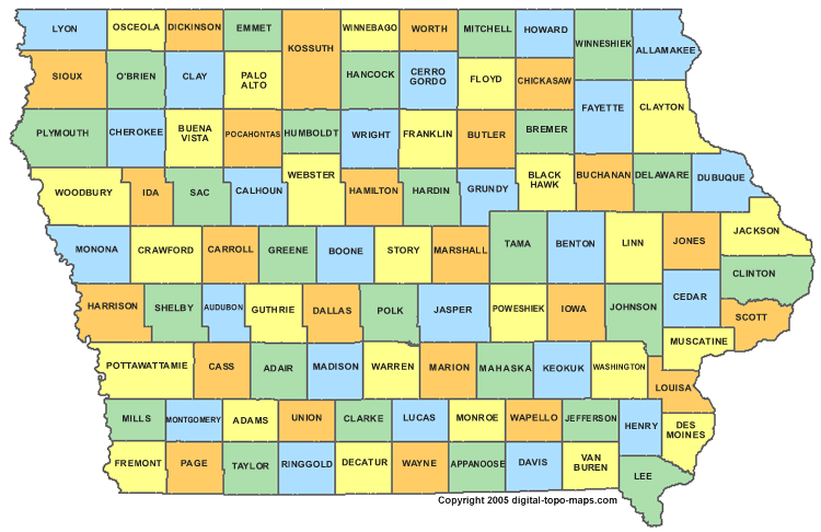 map of iowa 10 Map of Iowa