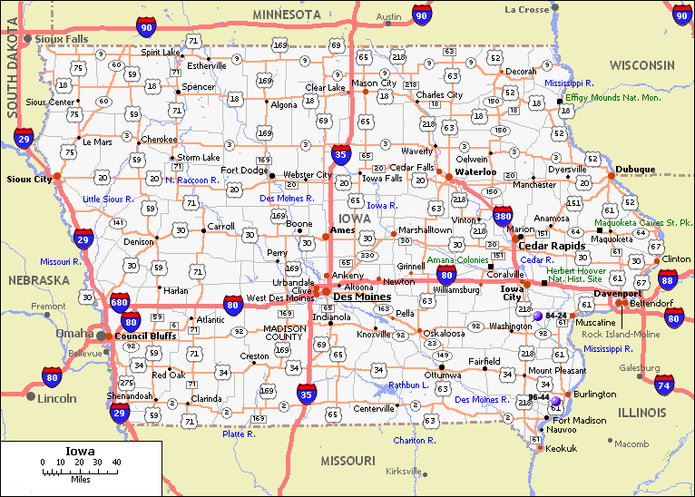 map of iowa 14 Map of Iowa