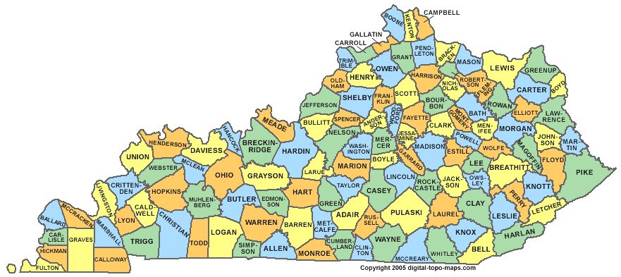 map of kentucky  5 Map of Kentucky
