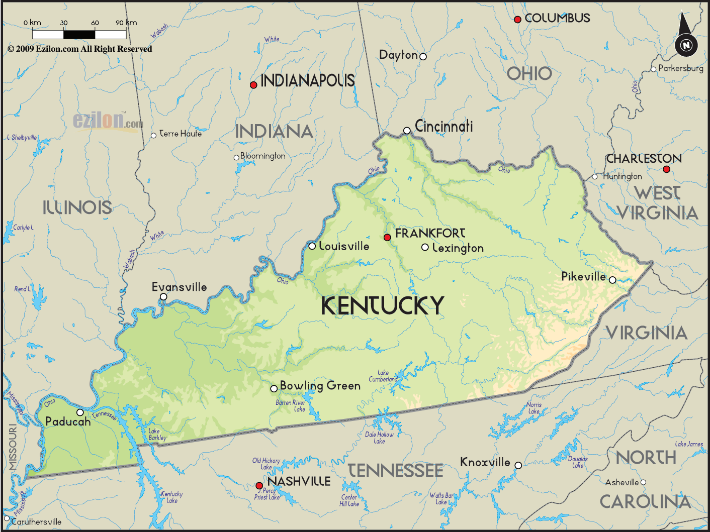 map of kentucky  6 Map of Kentucky
