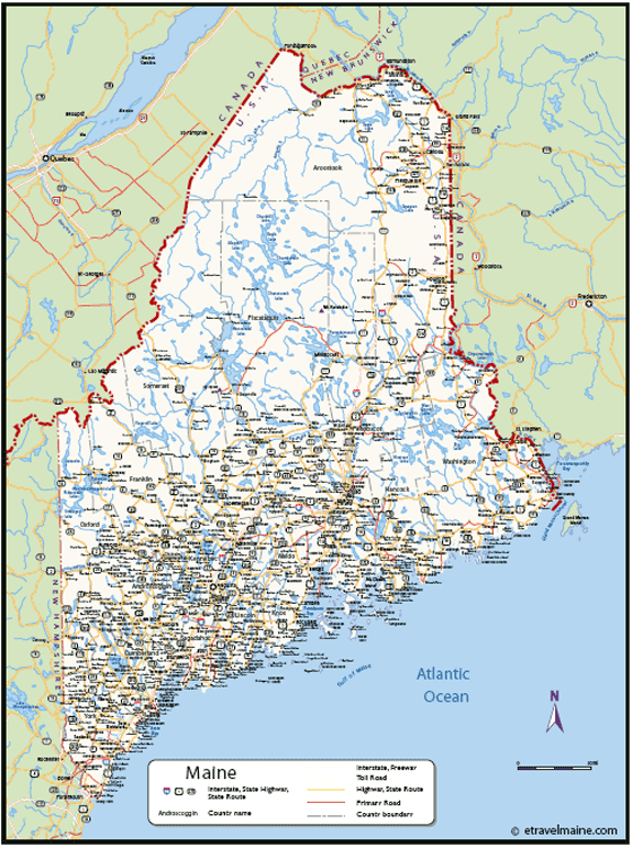 map of maine 1 Map of Maine