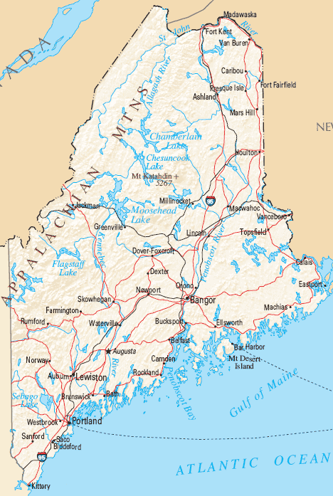 map of maine 5 Map of Maine