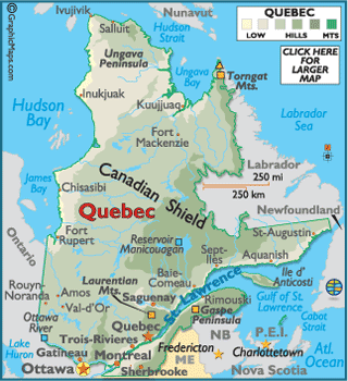 map of quebec 10 Map of Quebec
