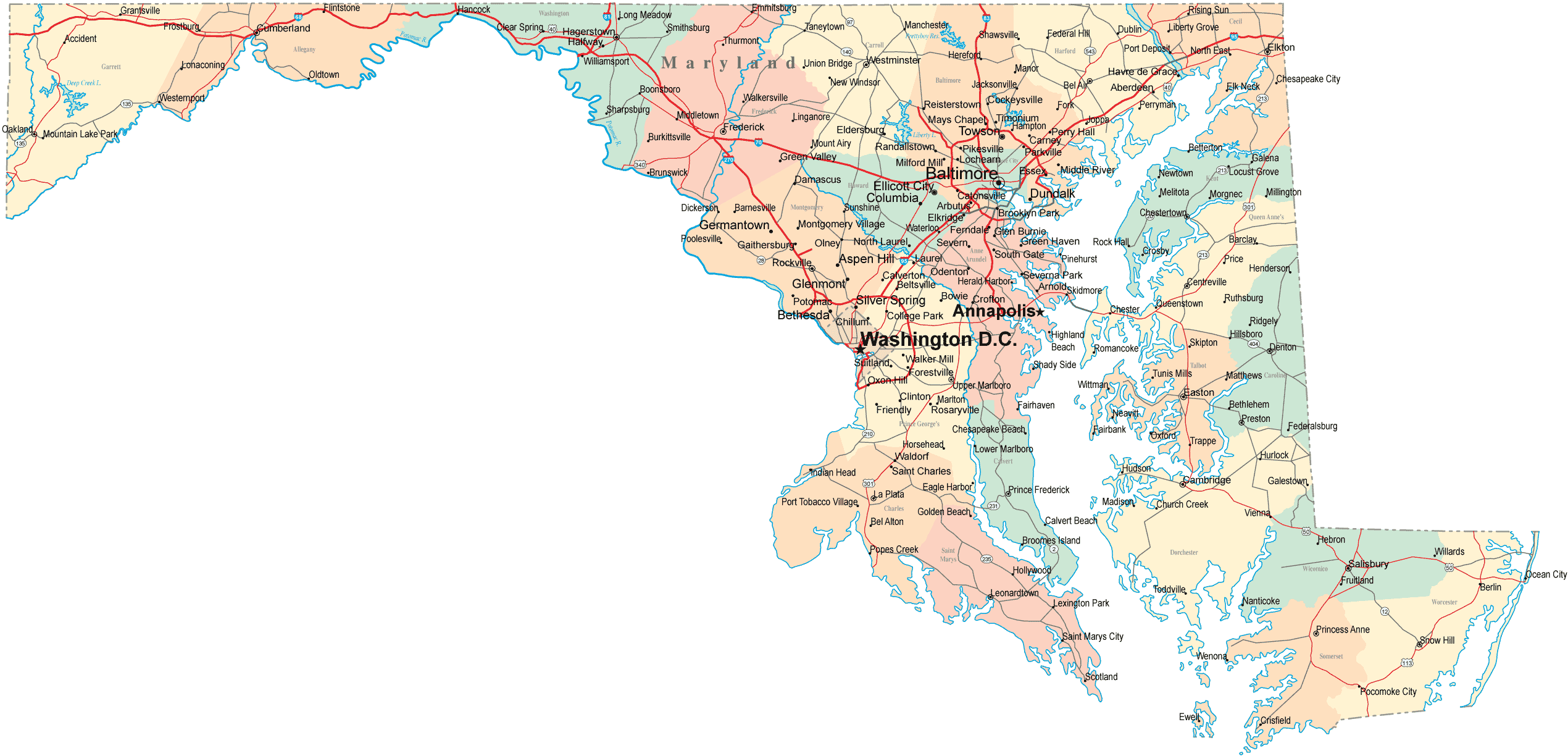 Maryland Map ToursMaps Maryland Map ToursMaps