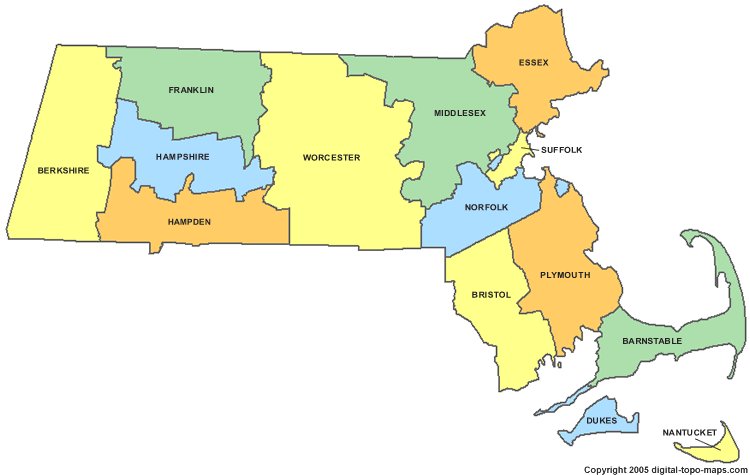 massachusetts map 2 Massachusetts Map
