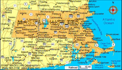 massachusetts map 7 Massachusetts Map