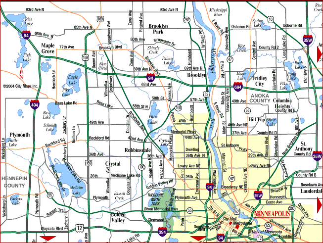 Minnesota Metro Map ToursMaps