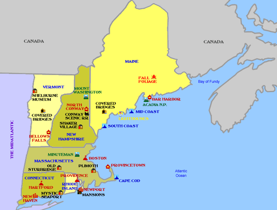 New England Map Toursmaps Com