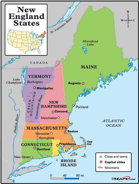 new england map  5 New England Map