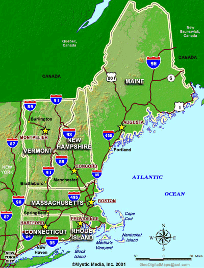 new england map  6 New England Map