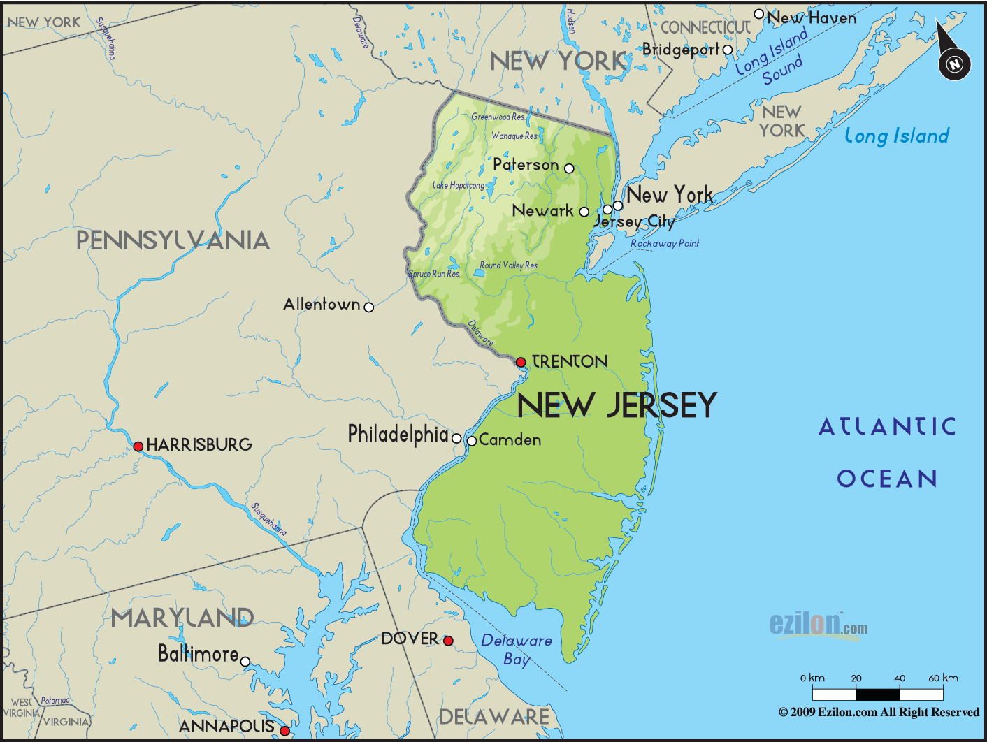 new jersey map 1 New Jersey Map