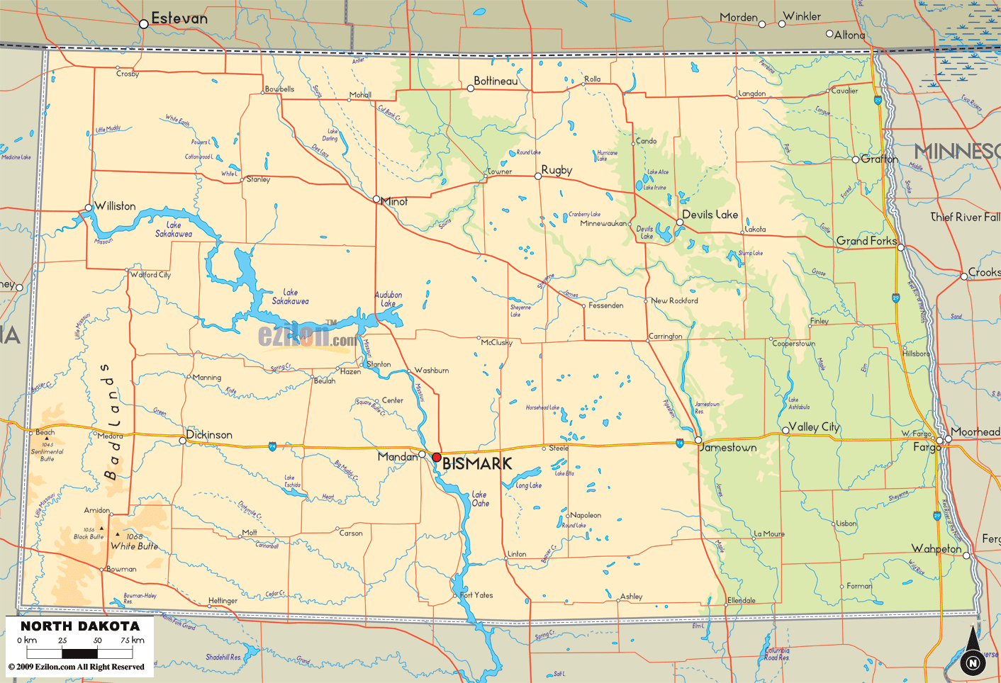 north dakota metro map 24 North Dakota Metro Map