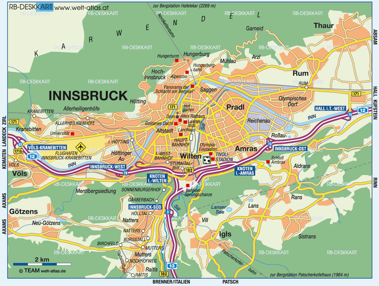innsbruck map 3 INNSBRUCK MAP