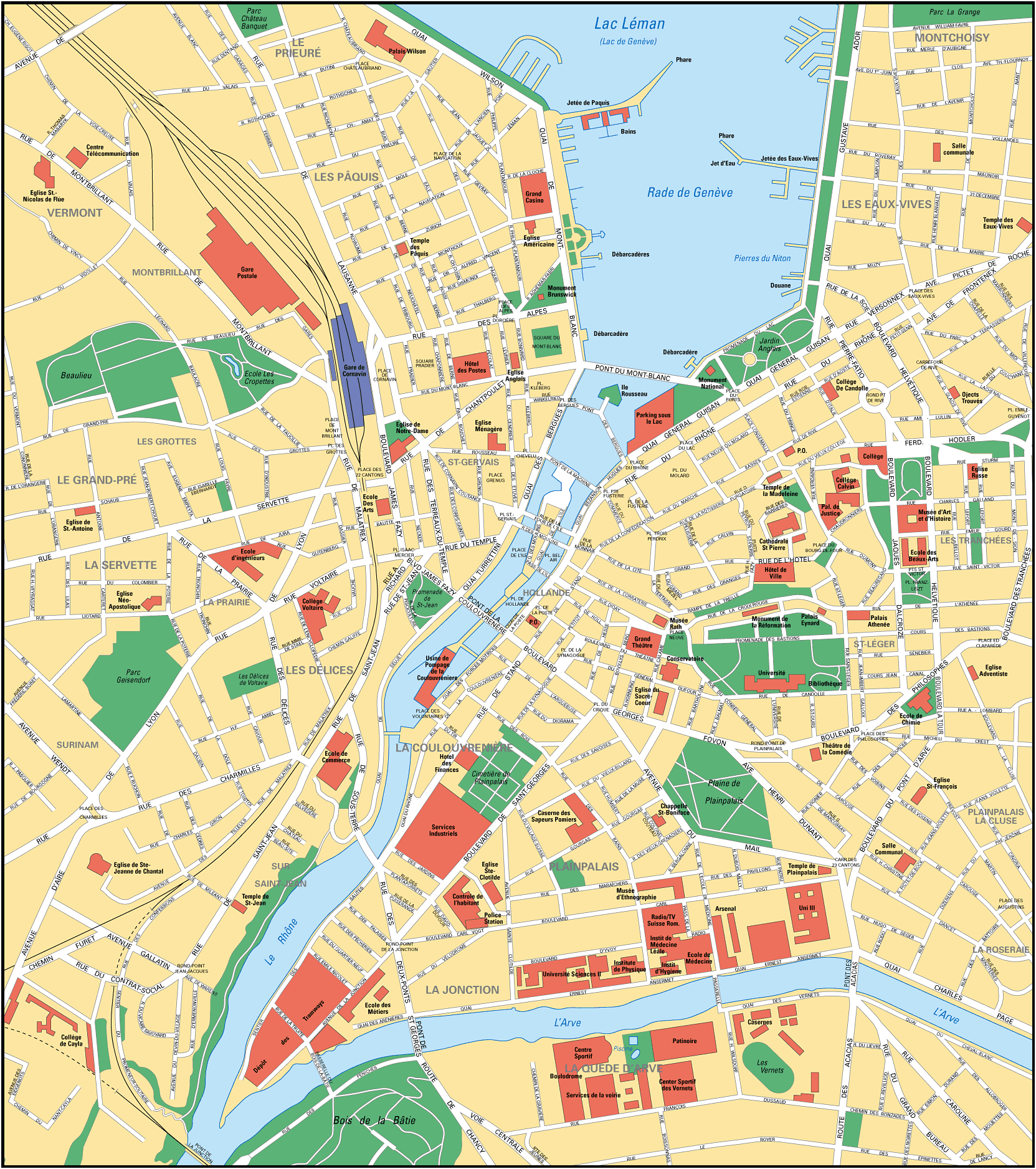 map of geneva 17 Map of Geneva