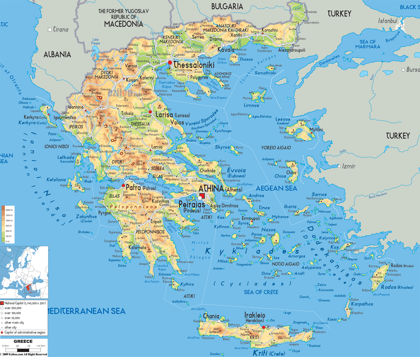 map of greece 0 Map of Greece