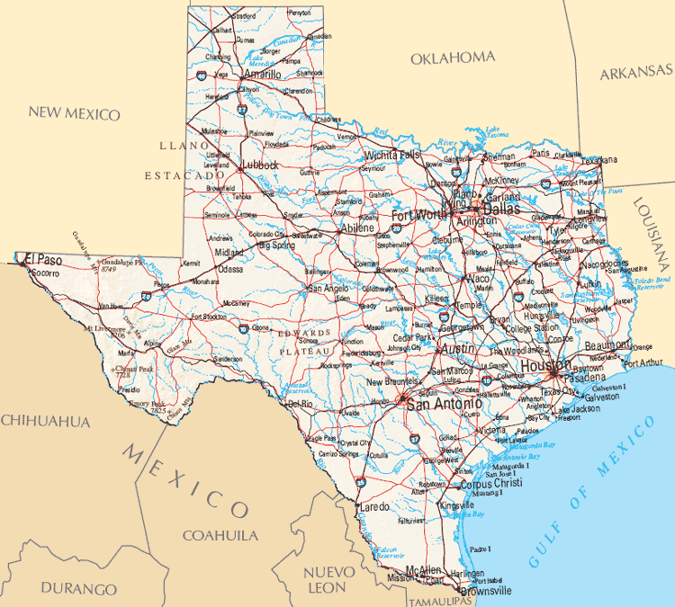 map of texas 0 Map of Texas