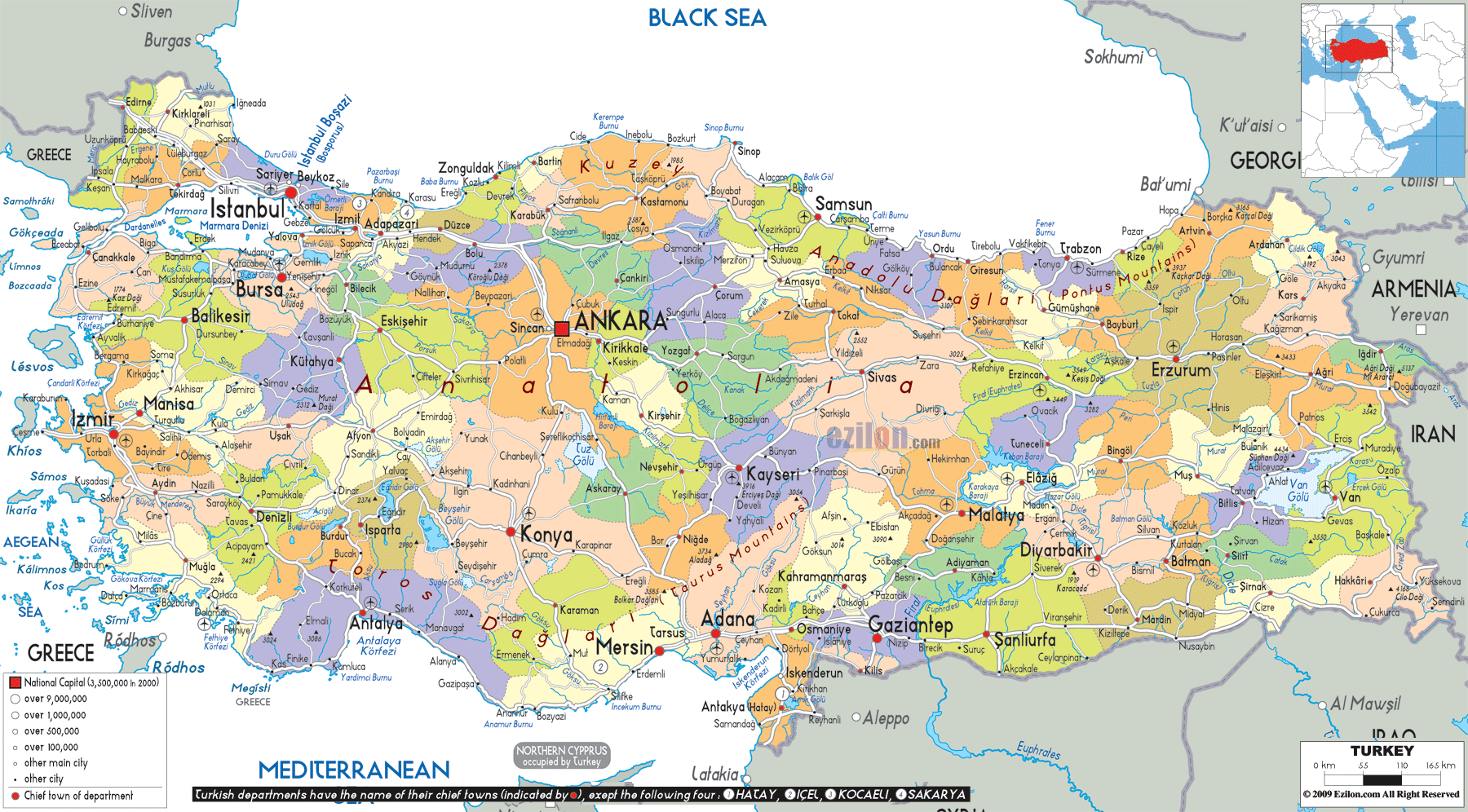 map of turkey 7 Map of Turkey