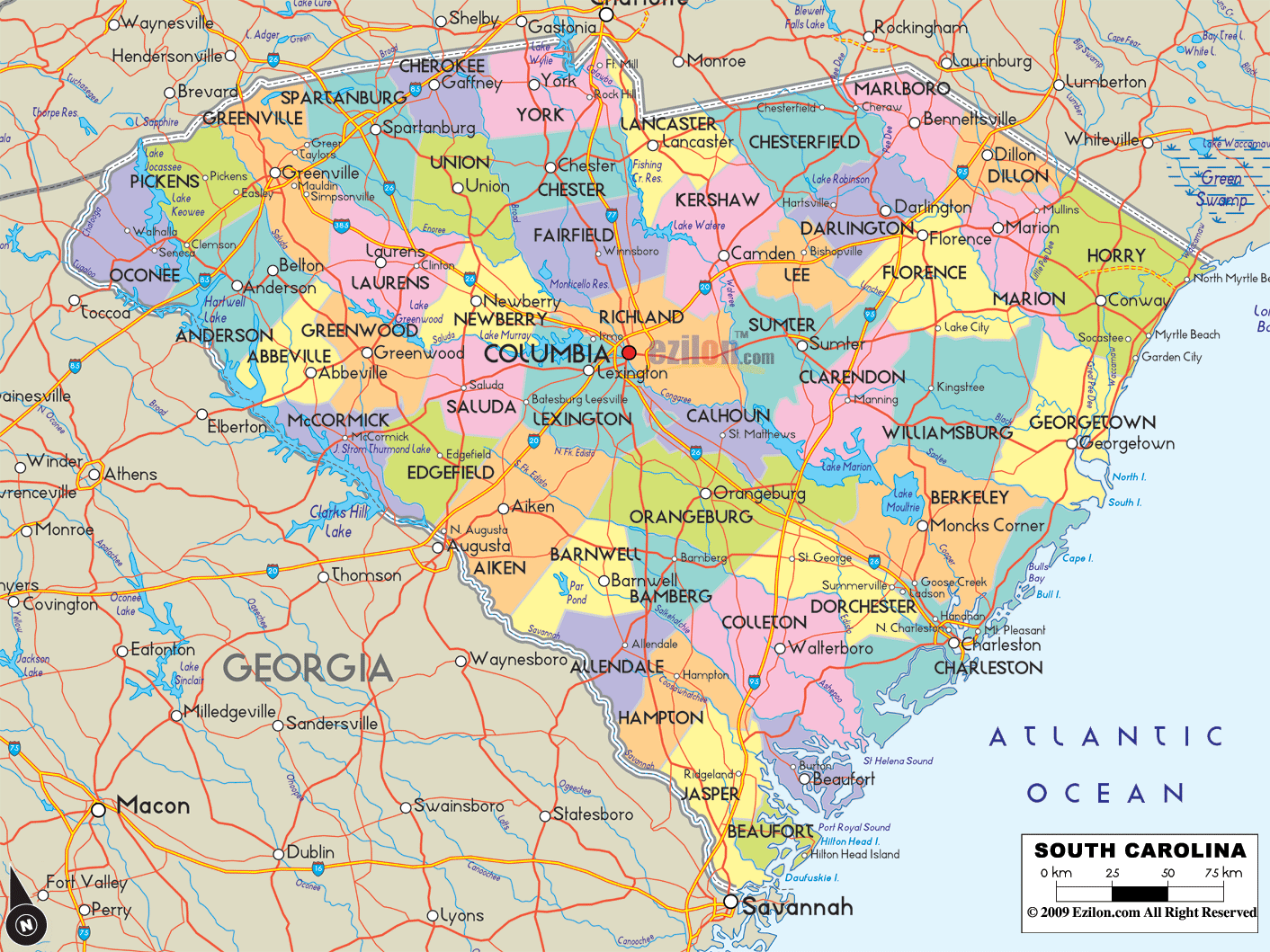 south carolina metro map 3 1 South Carolina Metro Map