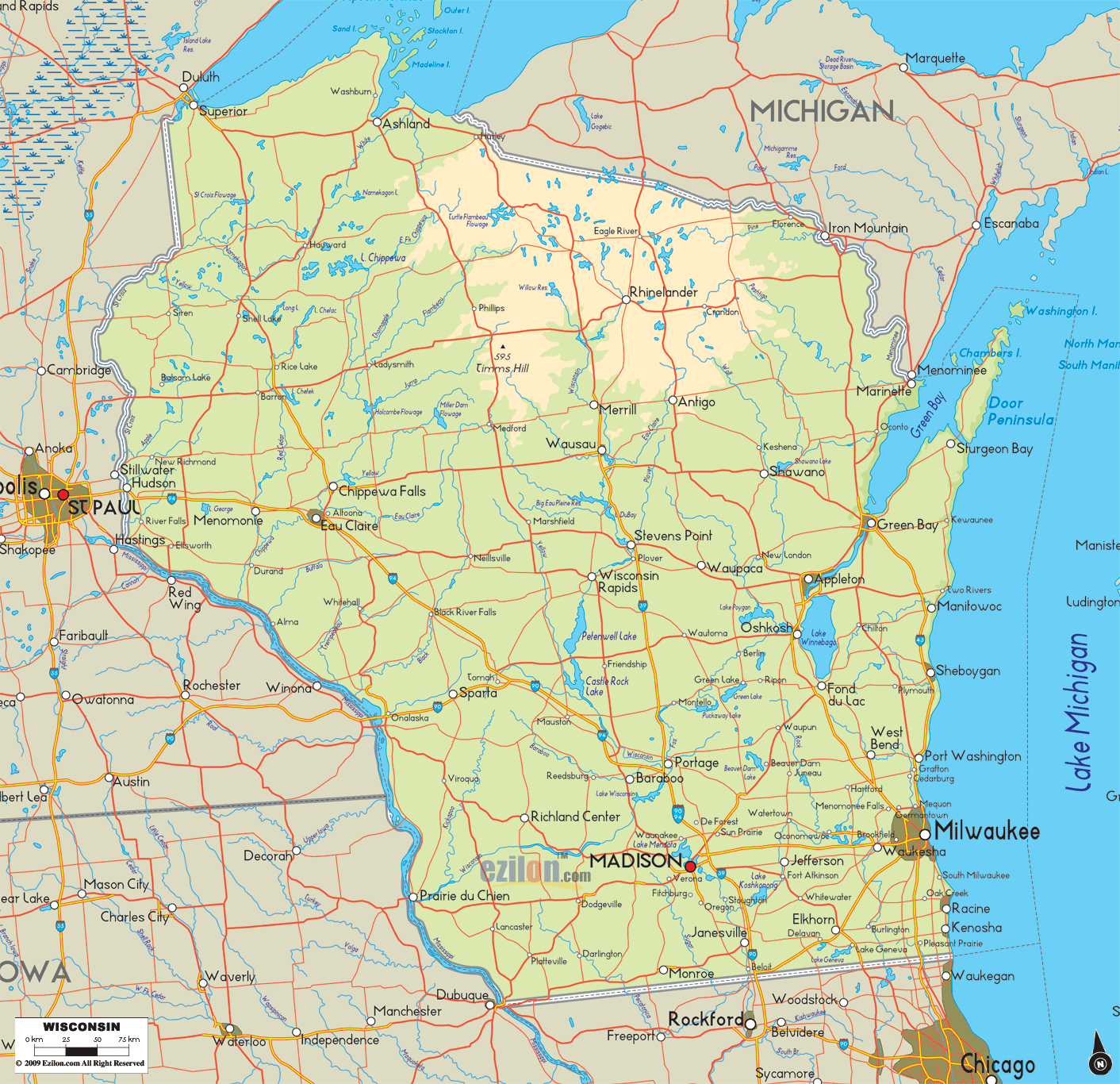 wisconsin map 11 Wisconsin Map