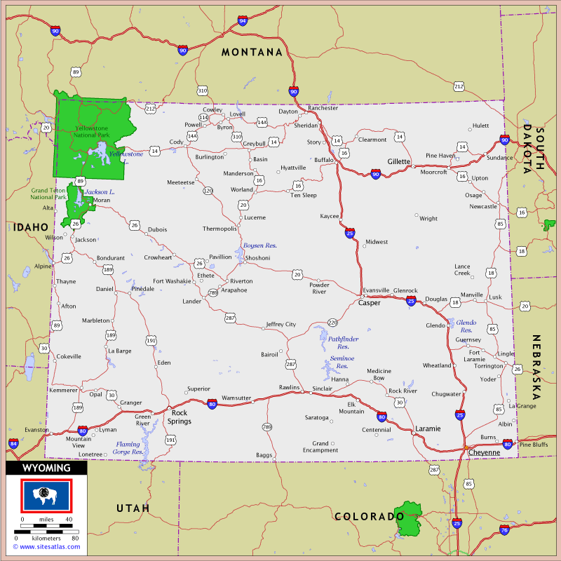 wyoming map 2 Wyoming Map