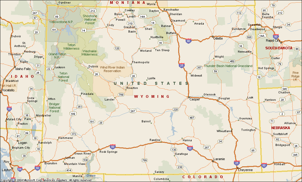 wyoming map 4 Wyoming Map