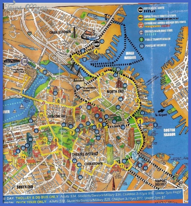 Boston Map Tourist Attractions - ToursMaps.com