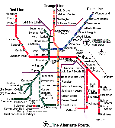 boston red line subway map