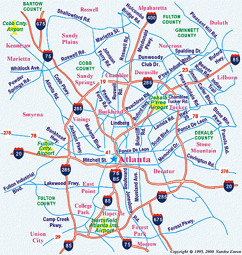 atlanta map  1 Atlanta Map