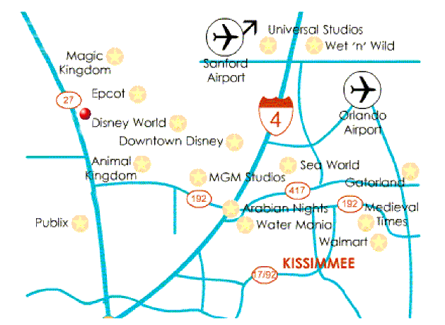 attractions map1 Orlando Map Tourist Attractions