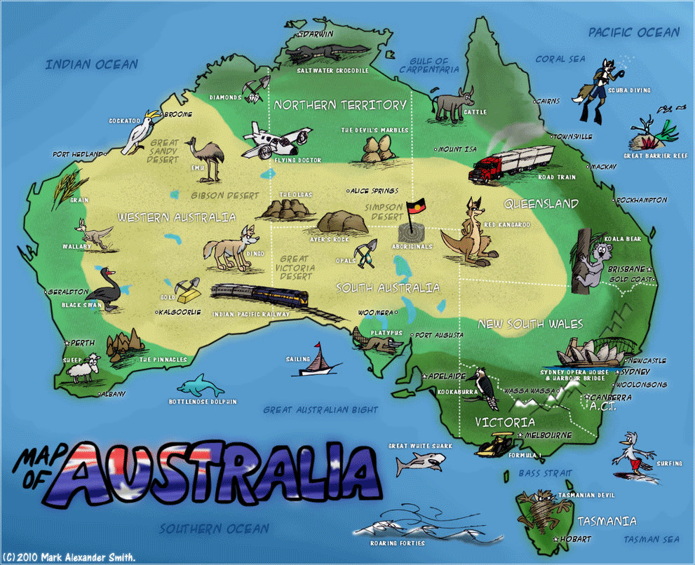 australia tourist map 1 Melbourne Map Tourist Attractions