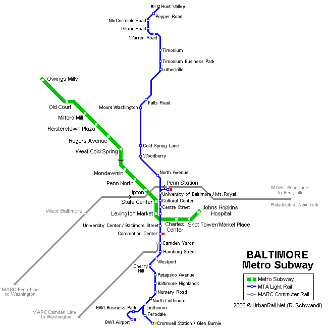 baltimore subway map  1 Baltimore Subway Map