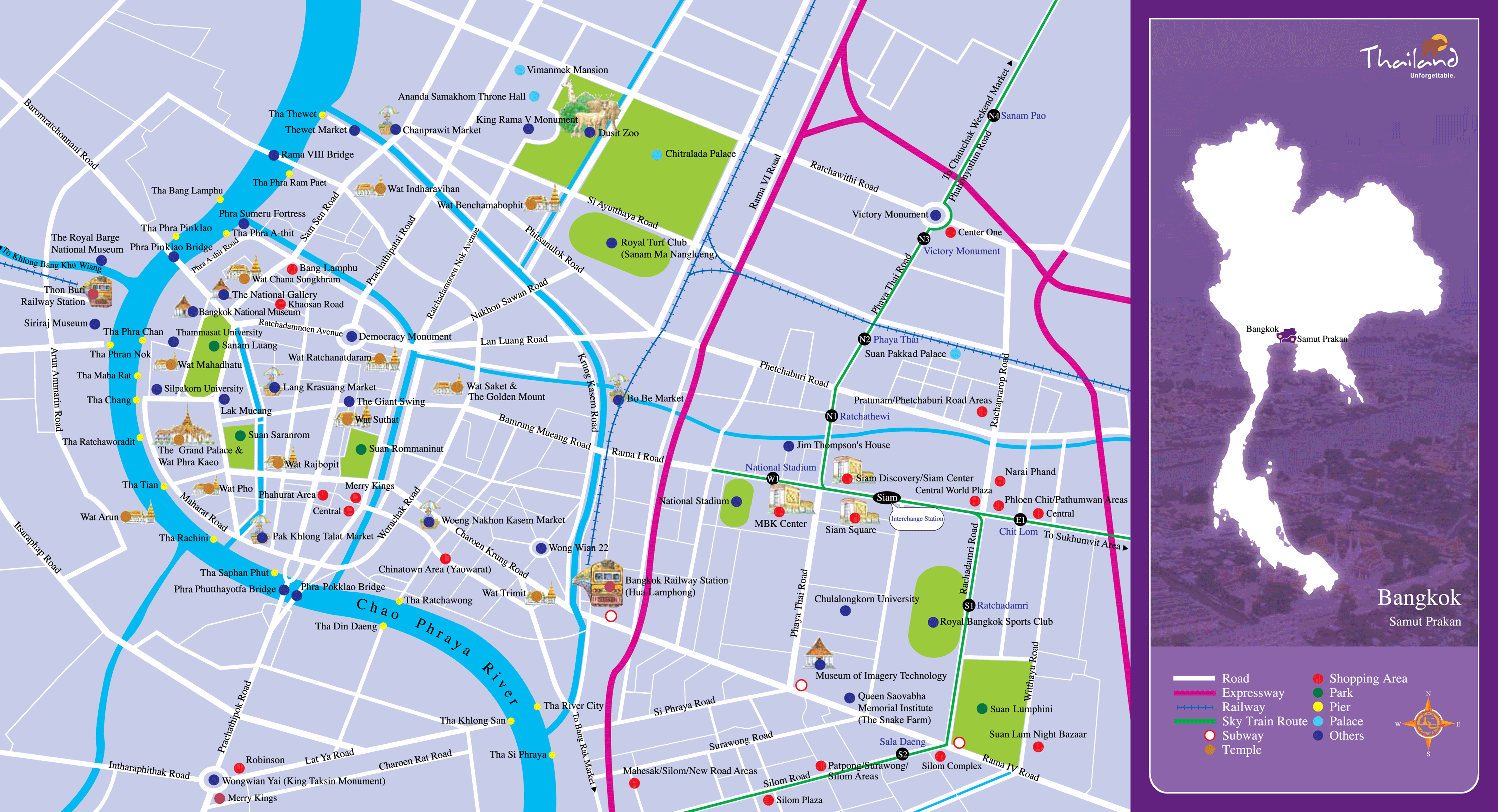 bangkokmap Bangkok Map Tourist Attractions