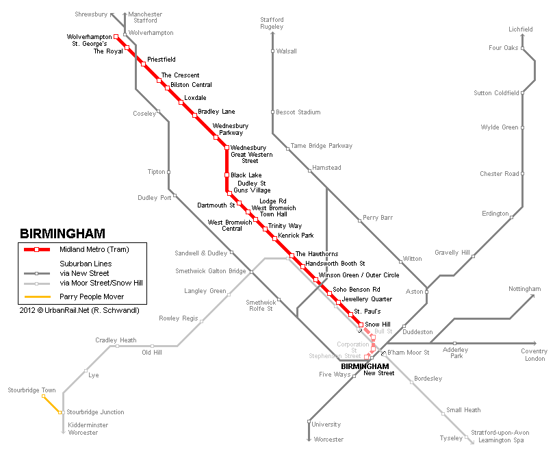 birmingham metro map 1 Birmingham Metro Map