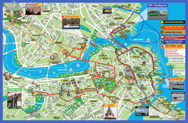 Boston Map Tourist Attractions  3 