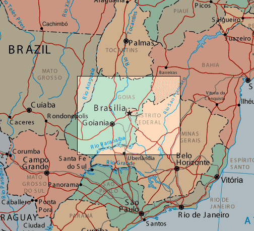 brasilia map1 Brasilia Map Tourist Attractions