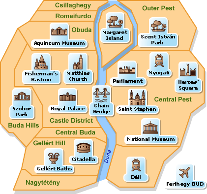 budapest map Budapest Map Tourist Attractions