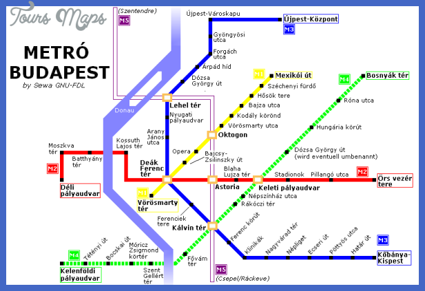 budapest metro map Hungary Subway Map