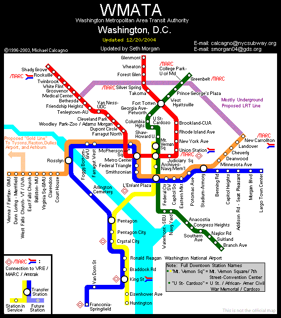 calcagno washingtondc Washington Subway Map
