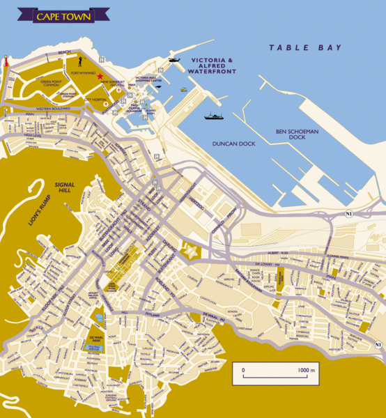 cape town map tourist attractions 0 Cape Town Map Tourist Attractions