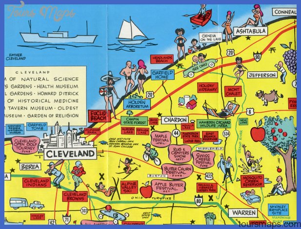 cleveland area Cleveland Map Tourist Attractions
