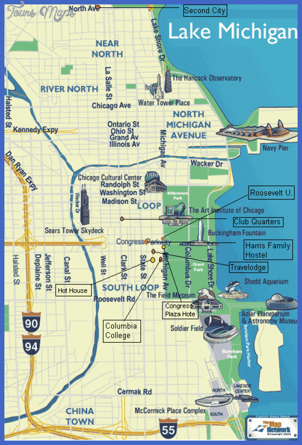 cocal map gif 2 Chicago Map Tourist Attractions