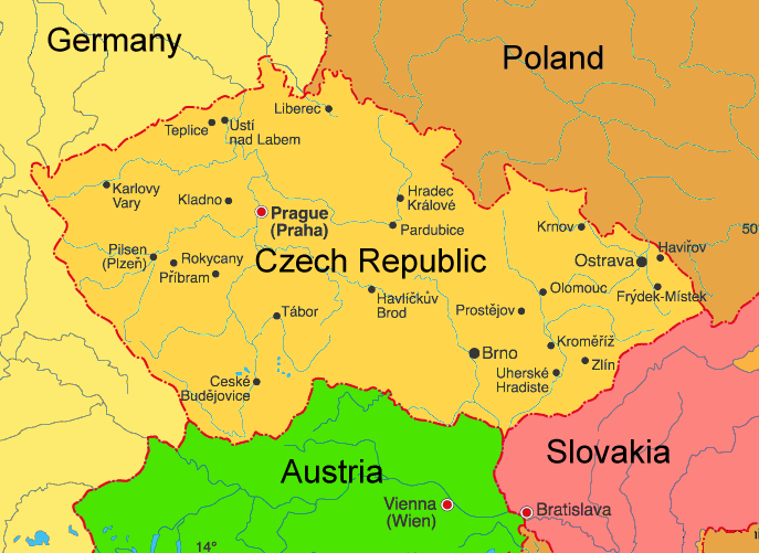 Czech Republic Map - ToursMaps.com