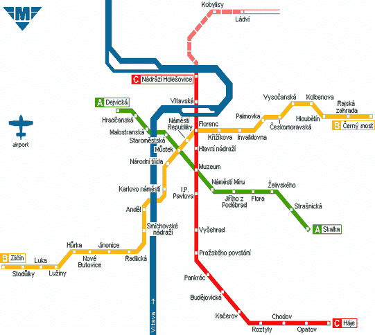 czech republic metro map  3 Czech Republic Metro Map