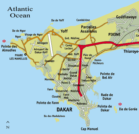 dakar map1 Senegal Subway Map
