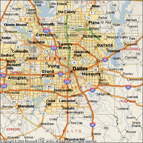 dallas map Dallas Metro Map