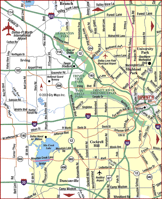 dallas metro west Dallas Metro Map